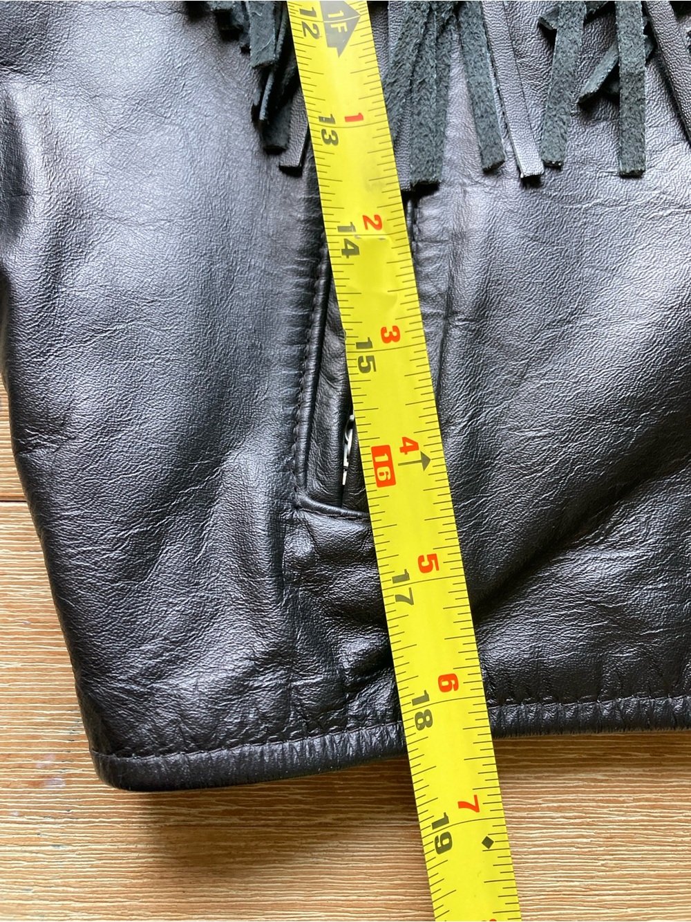 Vintage Fidelity Leathers Fringe Leather Moto Jacket Cropped USA Women’s 10 - Picture 12 of 15